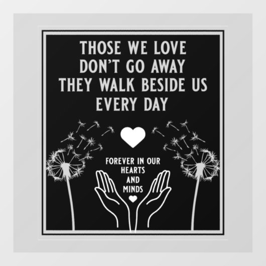 In Memory Bereavement and Loss Photo Print Raamsticker (Vel)