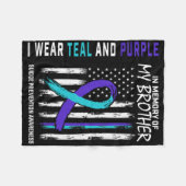 In Memory Brother Suicide Awareness Prevention Ame Fleece Deken (Voorkant (Horizontaal))