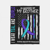 In Memory Brother Suicide Awareness Prevention Ame Fleece Deken (Voorkant)