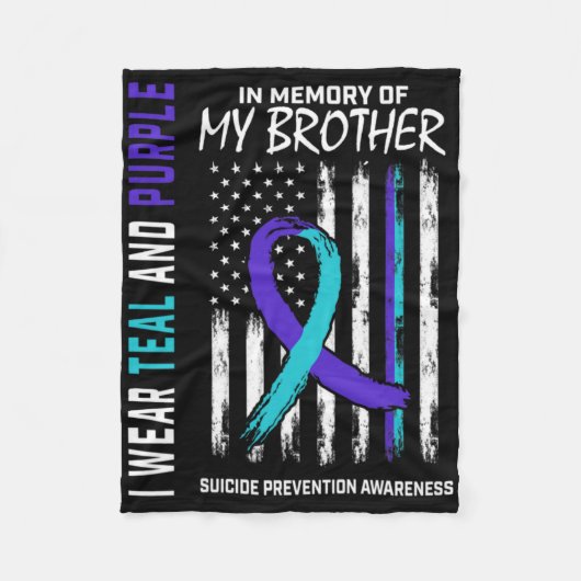 In Memory Brother Suicide Awareness Prevention Ame Fleece Deken (Voorkant)