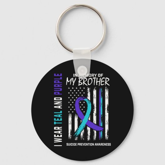 In Memory Brother Suicide Awareness Prevention Ame Sleutelhanger (Voorkant)