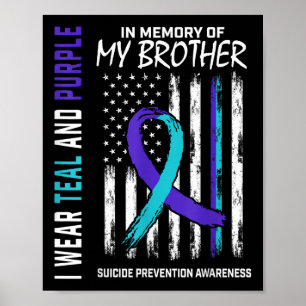 In Memory Brother Zelfmoord Bewustzijnspreventie A Poster