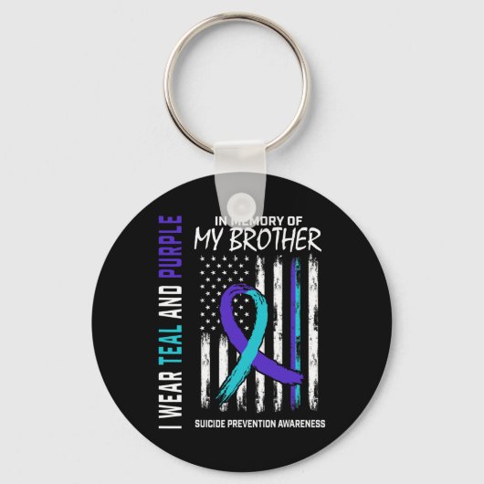 In Memory Brother Zelfmoord Bewustzijnspreventie A Sleutelhanger (Voorkant)