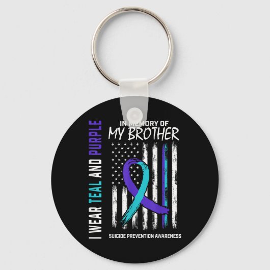In Memory Brother Zelfmoord Bewustzijnspreventie A Sleutelhanger (Voorkant)