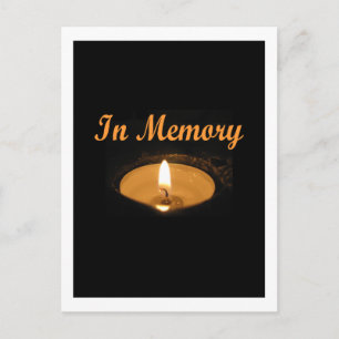 In Memory Candle Glow Briefkaart