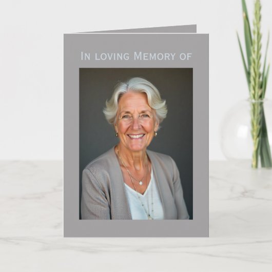 In Memory Card + jouw tekst & foto Kaart (Voorkant)