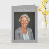 In Memory Card + jouw tekst & foto Kaart (Gele Bloem)