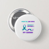 In Memory Cousin Suicide Awareness Prevention Amer Ronde Button 5,7 Cm (Voorkant /achterkant)