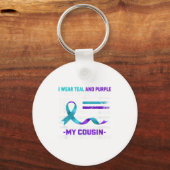 In Memory Cousin Suicide Awareness Prevention Amer Sleutelhanger (Voorkant)