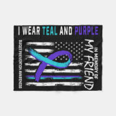 In Memory Friend Suicide Awareness Prevention Amer Fleece Deken (Voorkant (Horizontaal))