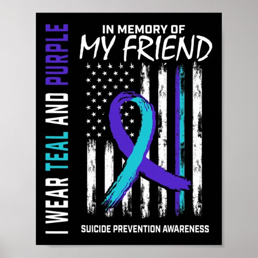 In Memory Friend Suicide Awareness Prevention Amer Poster (Voorkant)