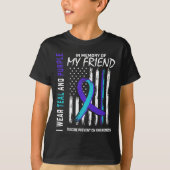 In Memory Friend Suicide Awareness Prevention Amer T-shirt (Voorkant)