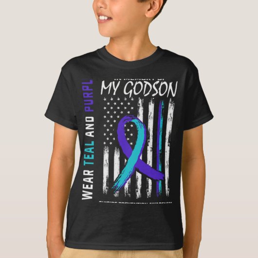 In Memory Godson Suicide Awareness Prevention Amer T-shirt (Voorkant)