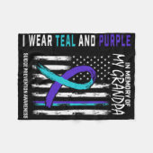 In Memory Grandpa Suicide Awareness Prevention Ame Fleece Deken (Voorkant (Horizontaal))