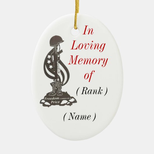 In Memory Kerstversiering Keramisch Ornament (Voorkant)