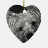 In Memory of  Beloved Pet Dog Keramisch Ornament (Rechts)