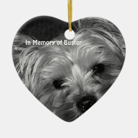 In Memory of  Beloved Pet Dog Keramisch Ornament (Voorkant)