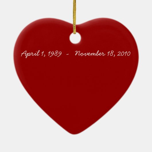 In Memory of  Beloved Pet Dog Keramisch Ornament (Achterkant)