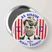 In Memory of Bobby Kennedy Ronde Button 4,0 Cm (Voorkant /achterkant)
