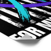 In Memory Of Brother Suicide Awareness Flag Graphi Poster (Hoek)