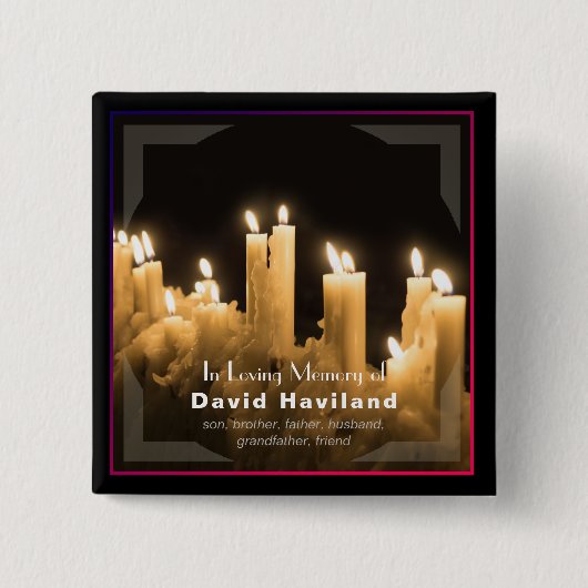 In Memory of Candles Button with text - HAMbyWG (Voorkant)