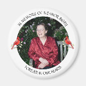 In Memory of | Cardinal Memorial Keepsake Magneet (Voorkant)