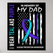 In Memory Of Dad Suicide Awareness Prevention Amer Poster (Voorkant)