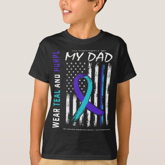 In Memory Of Dad Suicide Awareness Prevention Amer T-shirt (Voorkant)