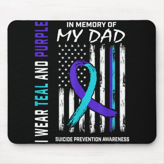 In Memory Of Dad Suicide Prevention Awareness Amer Muismat (Voorkant)