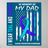 In Memory Of Dad Suicide Prevention Awareness Amer Poster (Voorkant)