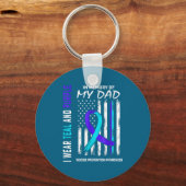 In Memory Of Dad Suicide Prevention Awareness Amer Sleutelhanger (Voorkant)