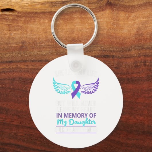 In Memory Of Daughter Suicide Awareness Prevention Sleutelhanger (Voorkant)