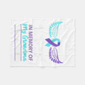 In Memory Of Grandma Suicide Awareness Prevention  Fleece Deken (Voorkant (Horizontaal))