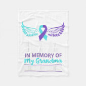 In Memory Of Grandma Suicide Awareness Prevention  Fleece Deken (Voorkant)