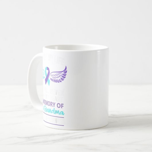 In Memory Of Grandma Suicide Awareness Prevention  Koffiemok (Voorkant links)