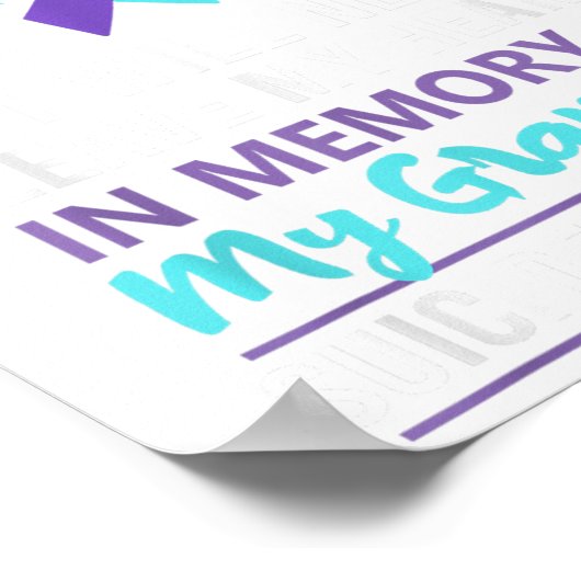 In Memory Of Grandma Suicide Awareness Prevention  Poster (Hoek)