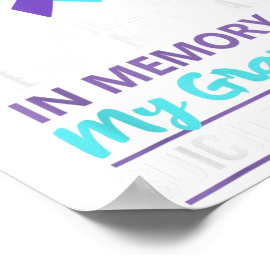 In Memory Of Grandpa Suicide Awareness Prevention  Poster (Hoek)