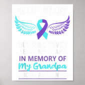 In Memory Of Grandpa Suicide Awareness Prevention  Poster (Voorkant)