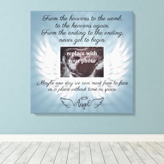 In Memory of loss baby Canvas Afdruk (Insitu (Houten vloer))