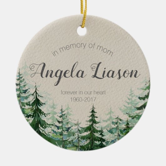 In Memory of Mam Kerstversiering Keramisch Ornament (Voorkant)