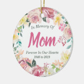 In Memory of Mam Memorial Ornament, Foto Terug Keramisch Ornament (Links)