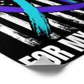 In Memory Of My Grandson Suicide Awareness Flag Ba Poster (Hoek)