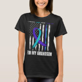 In Memory Of My Grandson Suicide Awareness Flag Ba T-shirt (Voorkant)
