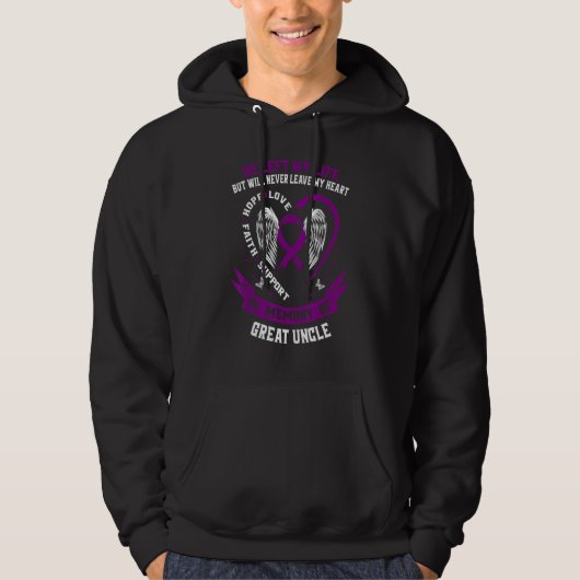 In Memory of my Great Uncle Alzheimers Awareness M Hoodie (Voorkant)