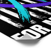 In Memory Of My Niece Suicide Awareness Usa Flag C Poster (Hoek)