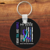 In Memory Of My Sister Suicide Awareness Preventio Sleutelhanger (Voorkant)