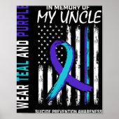 In Memory Of My Uncle Suicide Awareness Prevention Poster (Voorkant)