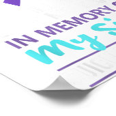In Memory Of Sister Suicide Awareness Prevention  Poster (Hoek)