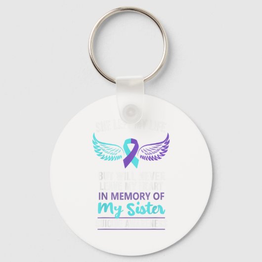 In Memory Of Sister Suicide Awareness Prevention Sleutelhanger (Voorkant)