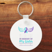 In Memory Of Sister Suicide Awareness Prevention Sleutelhanger (Voorkant)